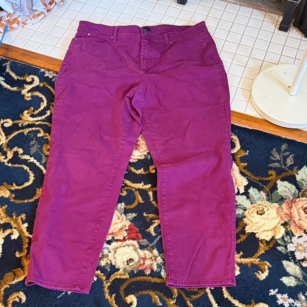 Talbots plus size Slim ankle jeans‎ in plum. Worn about 8 times